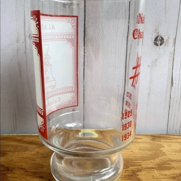 Vintage 80s University of Alabama Crimson Tide Football Championships Glass - Picture 3 of 8